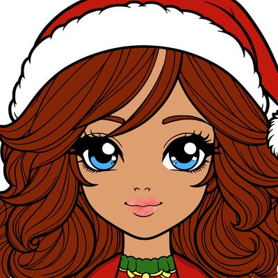 realistic christmas girl