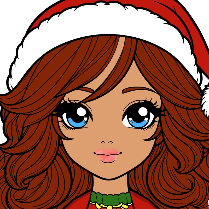 realistic christmas girl