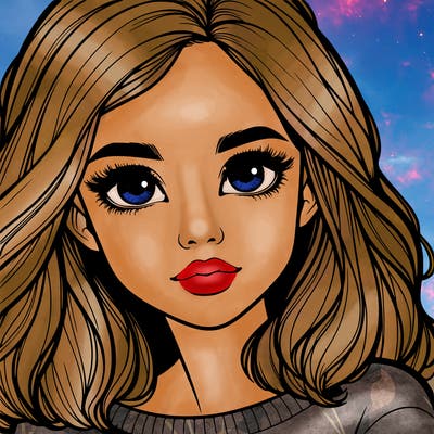 realistic girl whith cute eyes