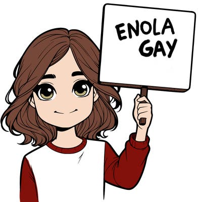 realistic girl holding up a sign