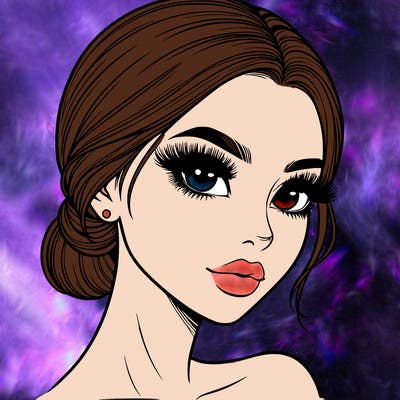 realistic girl with lashes