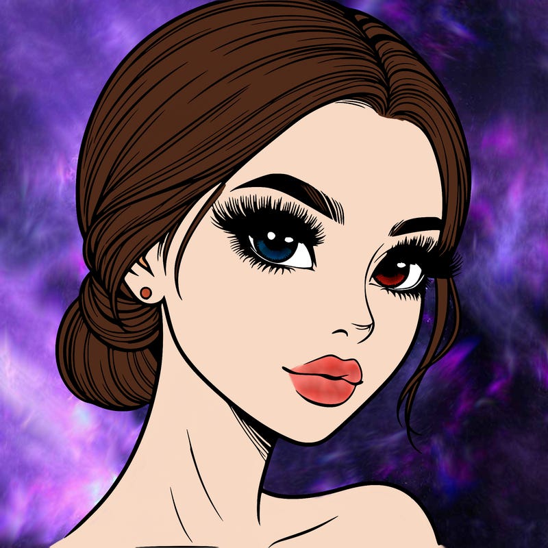 realistic girl with lashes