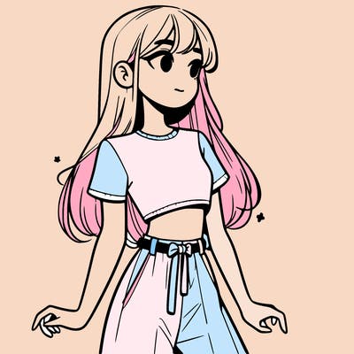 girl in a cute crop top