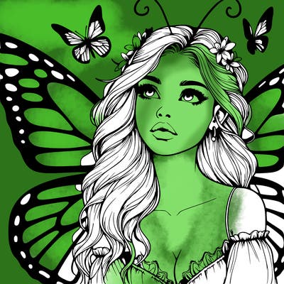 butterfly fairy realistic girl