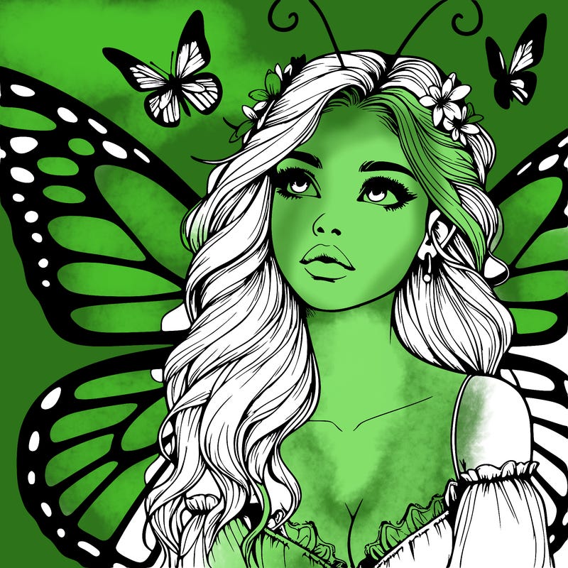 butterfly fairy realistic girl