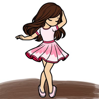 girl dancing  realistic