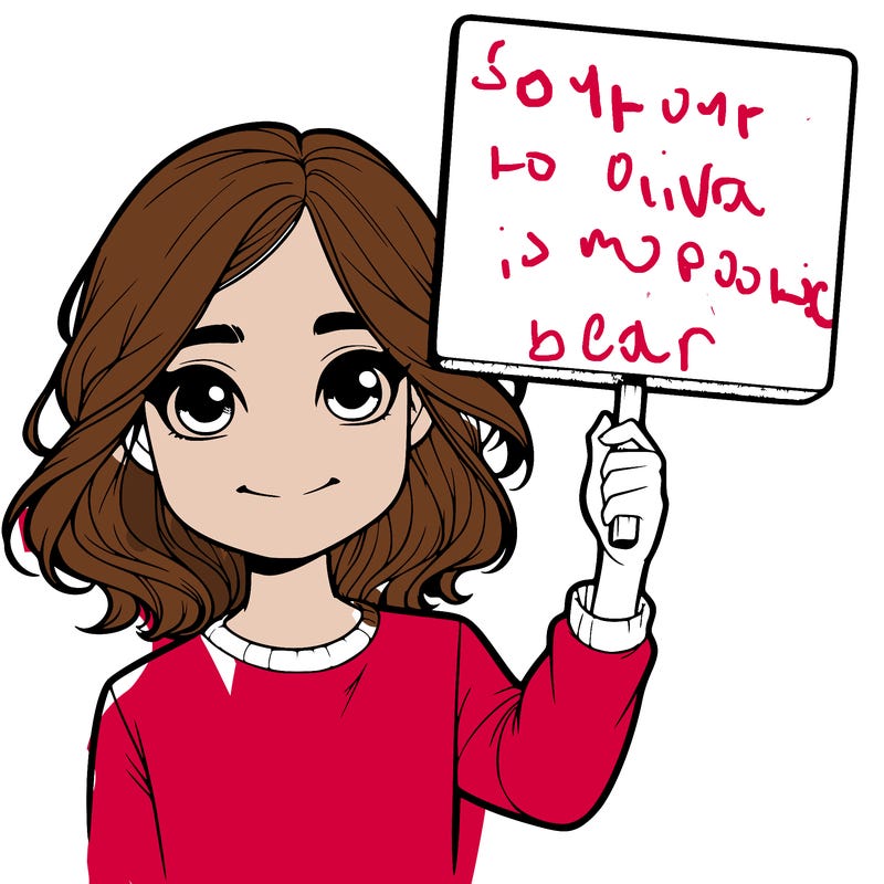 realistic girl holding up a sign