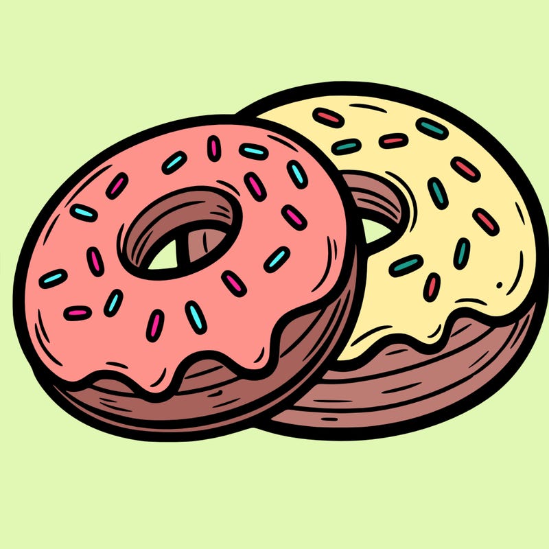 a piece of food doughnuts