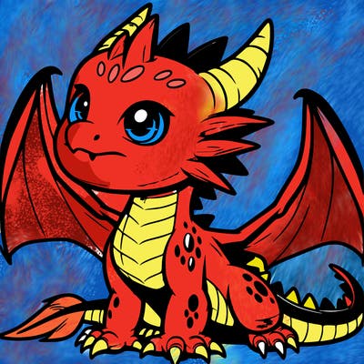 fierce baby night dragon