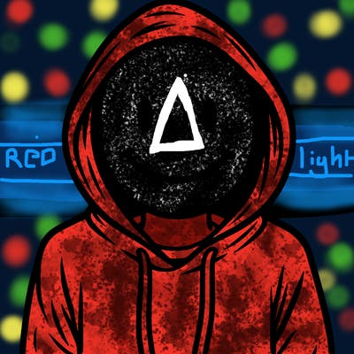 a person wearing a smile mask with a hoodie