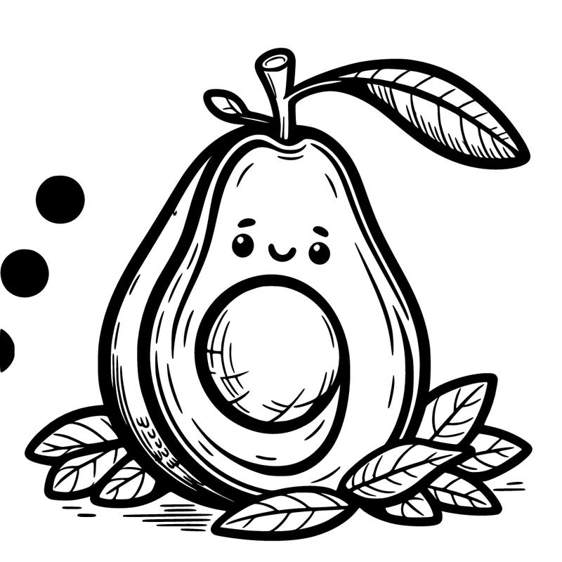 an avocado to color