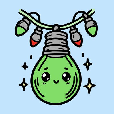 small bulb of a garland