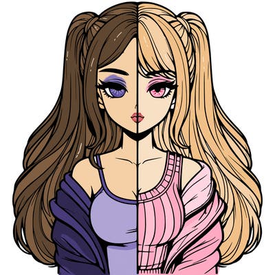 realistic girl split