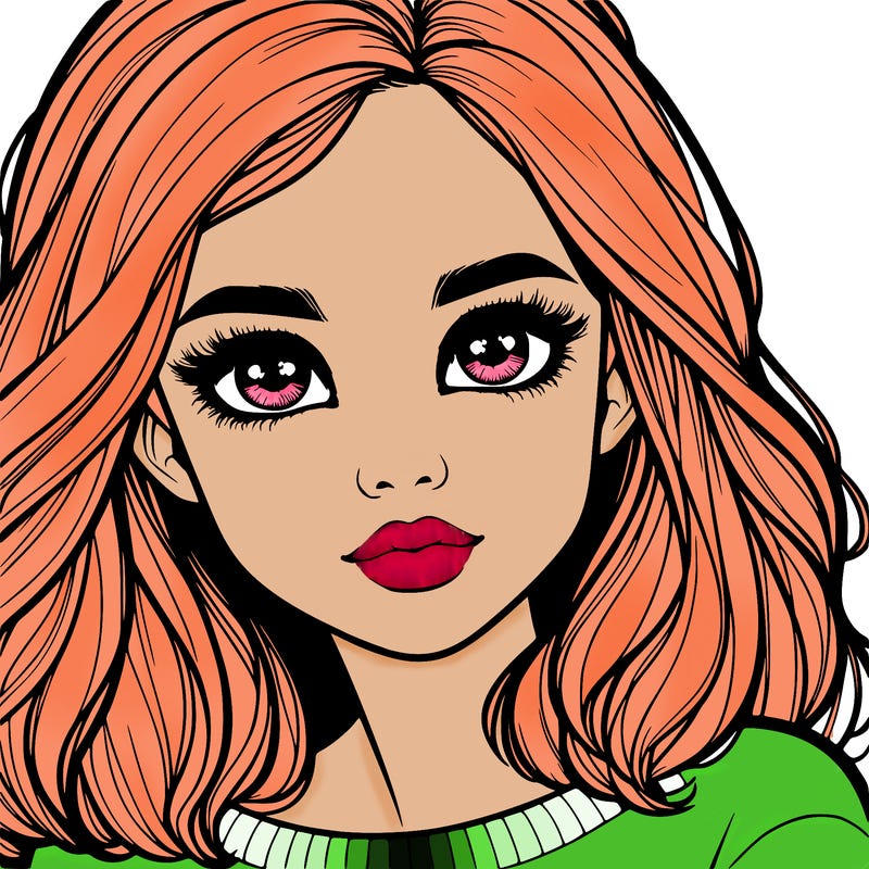 realistic girl whith cute eyes