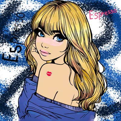 realistic girl with bangs looking over her shoulder