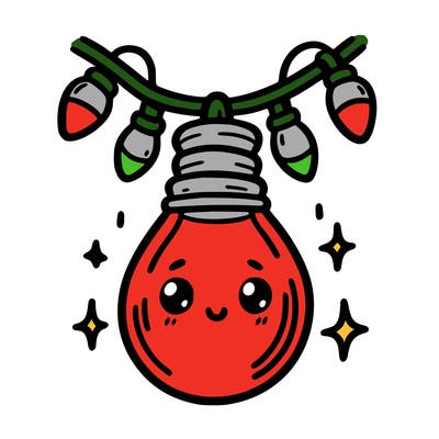 small bulb of a garland