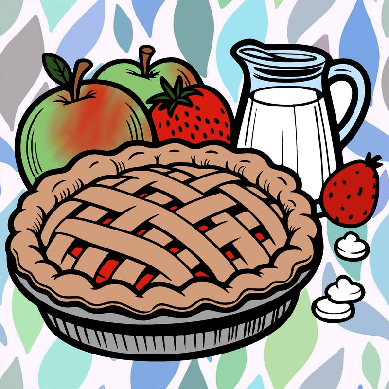 a pie of food