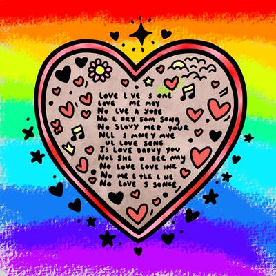 heart that has a love poem