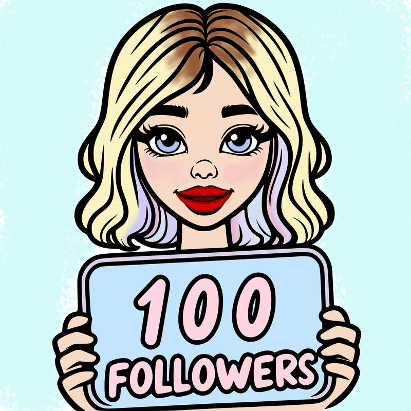 100 followers realistic girl