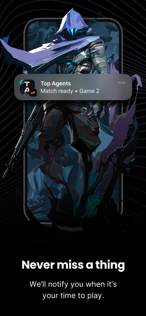 Challengermode - A smartphone showing a push notification from Challengermode stating that a match is ready