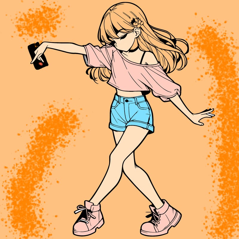 realistic girl danceing