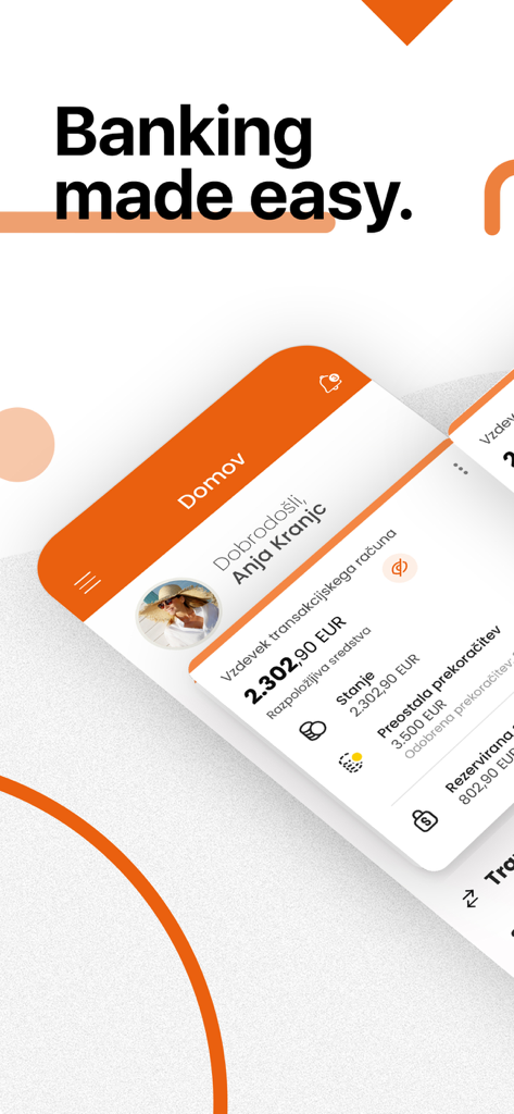 INTESA SANPAOLO BANK MOBILE - Interfaccia dell'app mobile Intesa Sanpaolo Bank che mostra il saldo del conto e lo slogan Banking reso facile