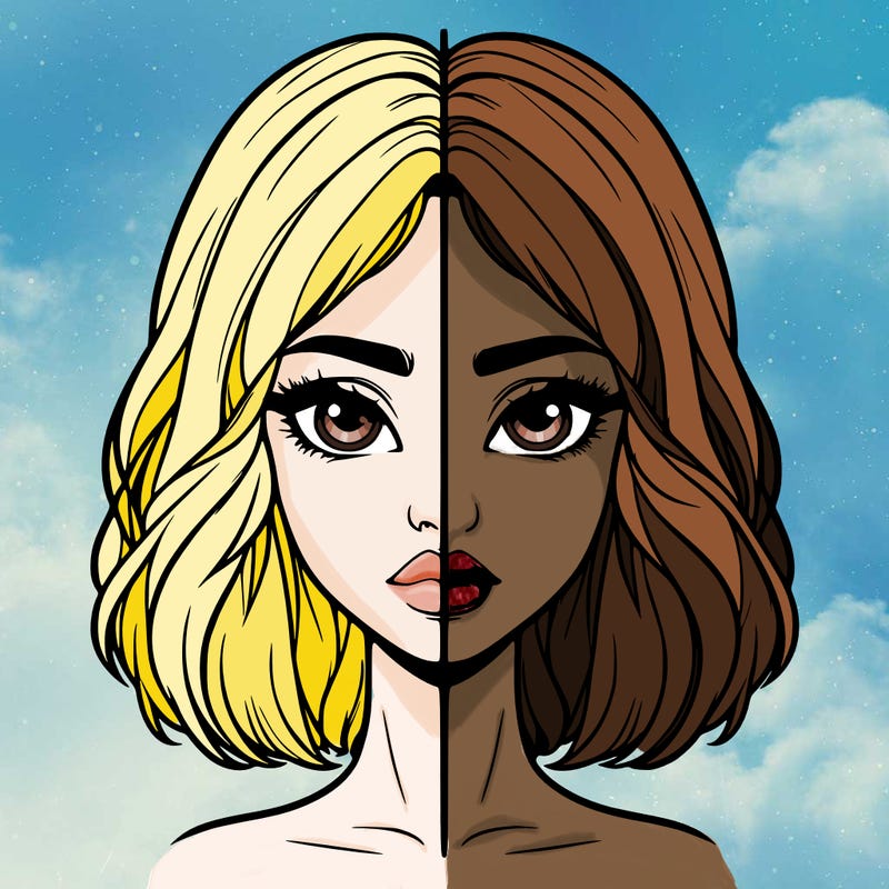 realistic girl split