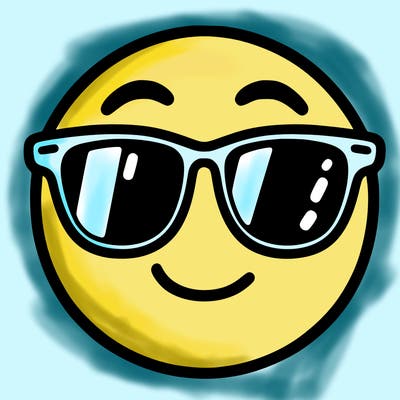 emoji with sunglasses