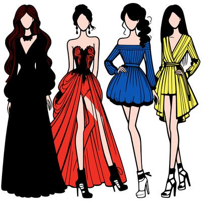 fashion models dresses