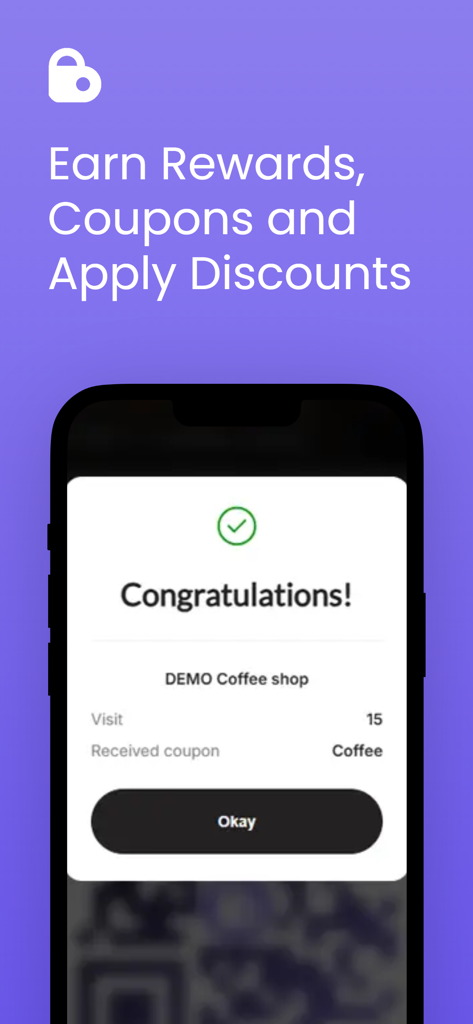 BonusQRロイヤルティアプリからの特典通知を示すモバイル画面