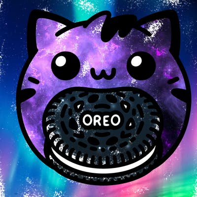 oreo in a cat’s mouth