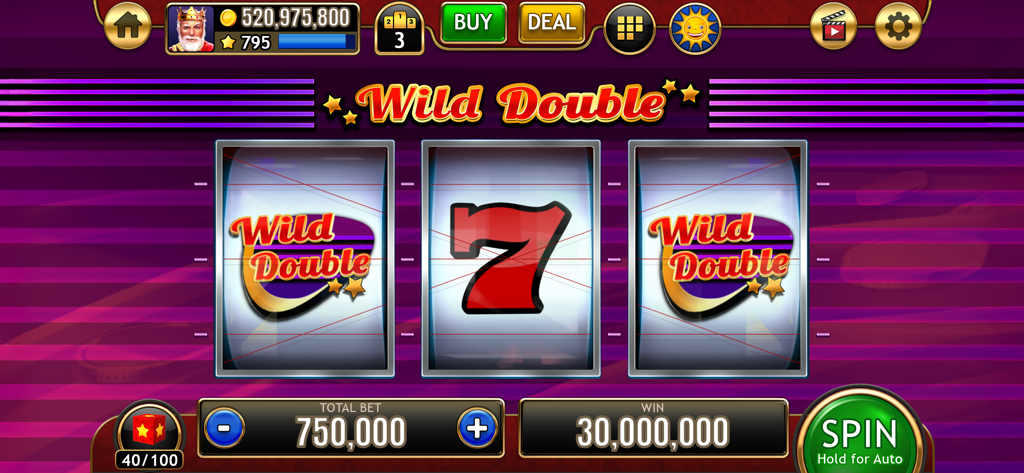 777 Classic Slots Galaxy - Classic three reel slot machine gameplay in 777 Classic Slots Galaxy showing a big win