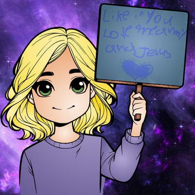 realistic girl holding up a sign