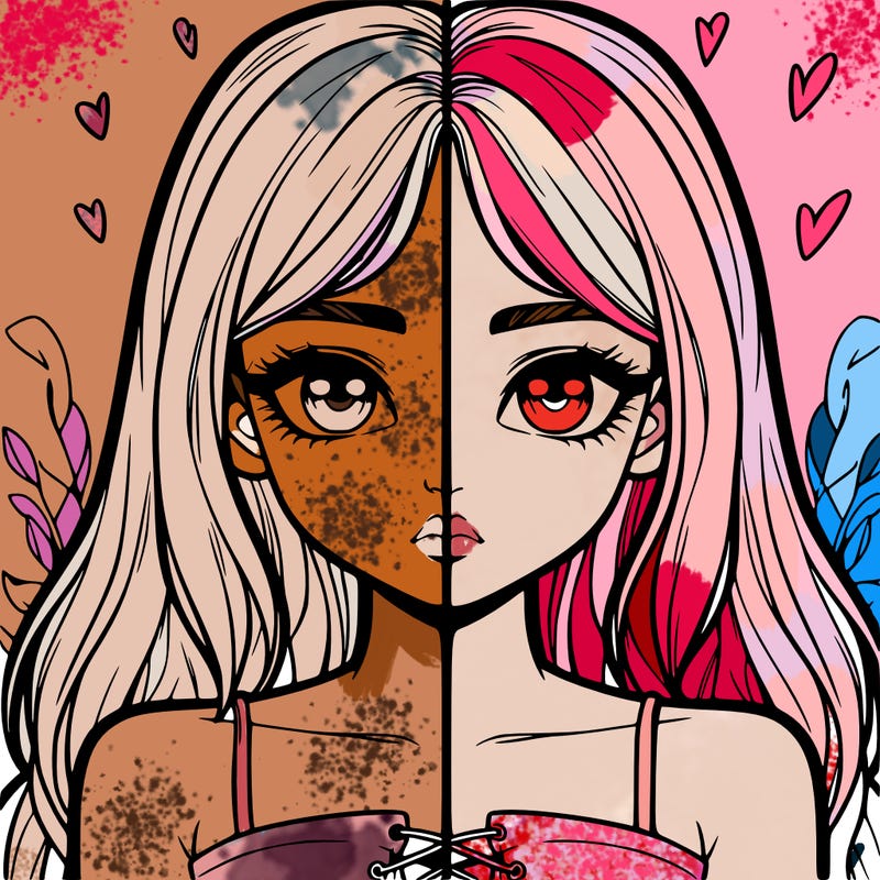 realistic girl split