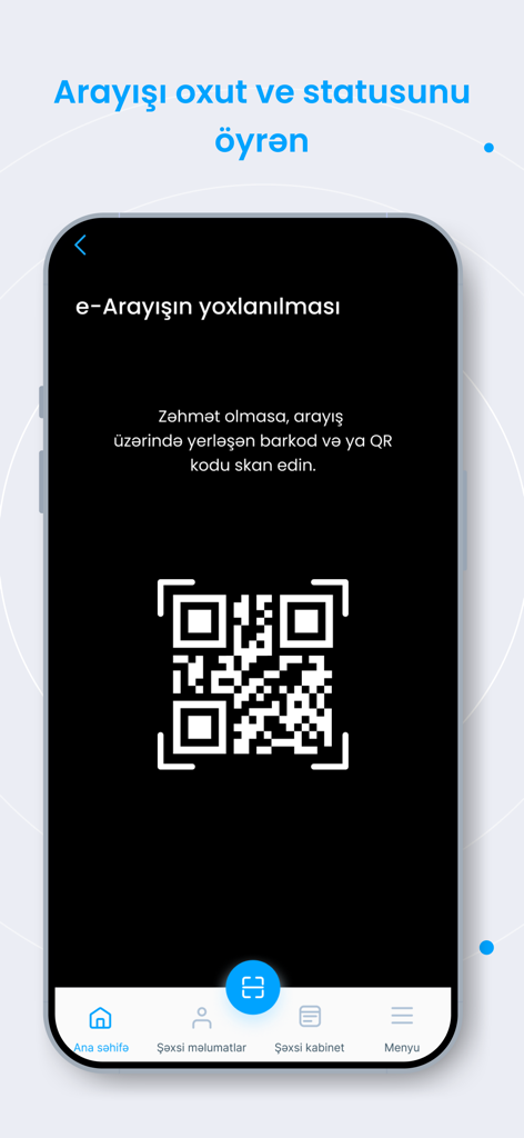 Interfaz de la aplicación móvil e-Sosial para escanear códigos QR para verificar certificados oficiales del gobierno