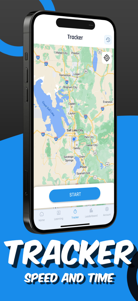 PocketCoach Snowboard - GPS tracker interface in the PocketCoach Snowboard app showing a map of Utah mountains