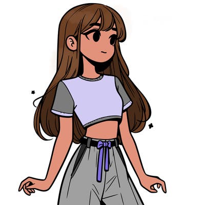 girl in a cute crop top