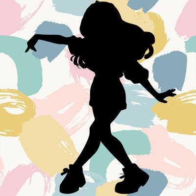 realistic girl danceing