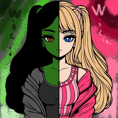 realistic girl split