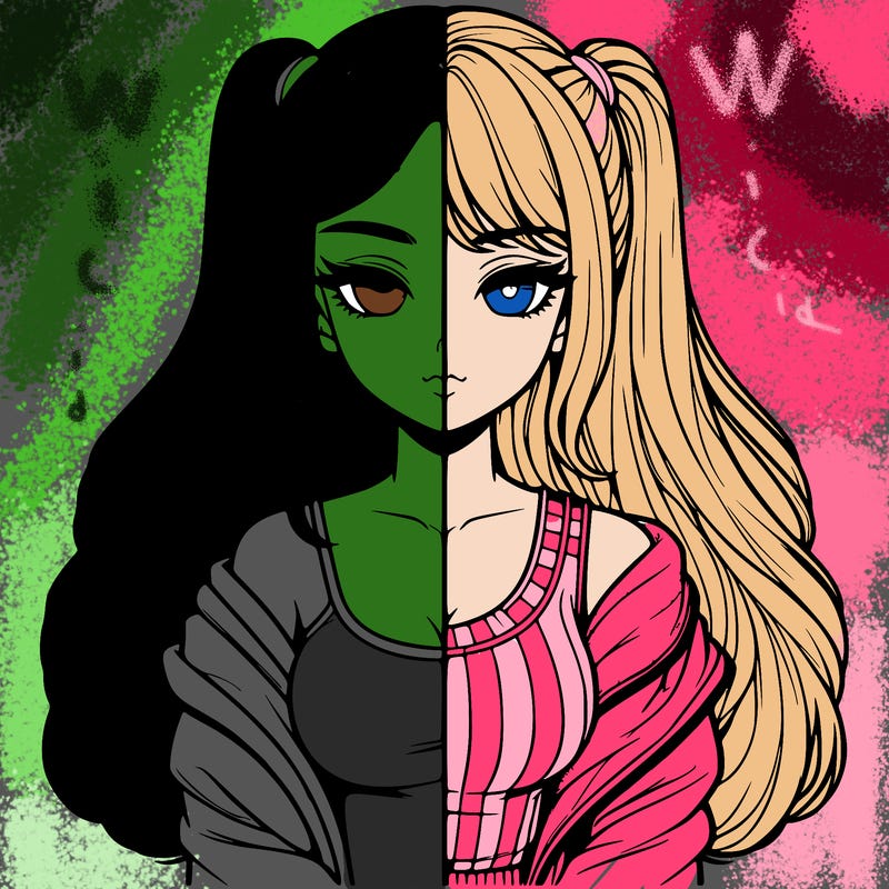 realistic girl split