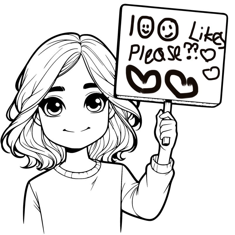 realistic girl holding up a sign