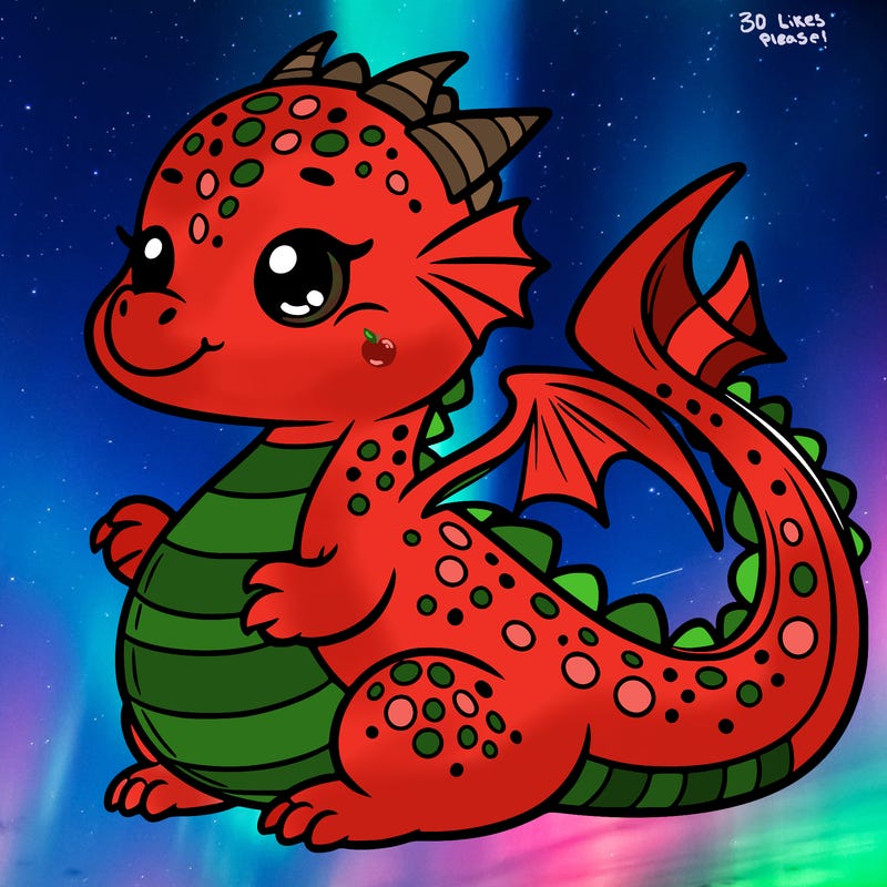 an absolutely cute and pretty dragon
