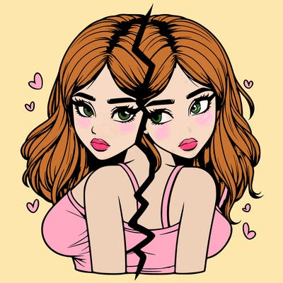 realistic girl split