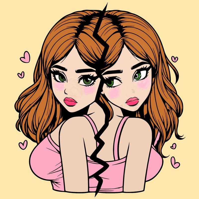 realistic girl split