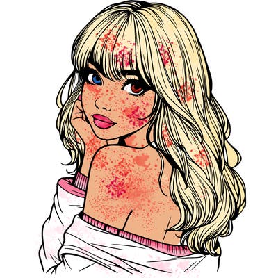 realistic girl with bangs looking over her shoulder