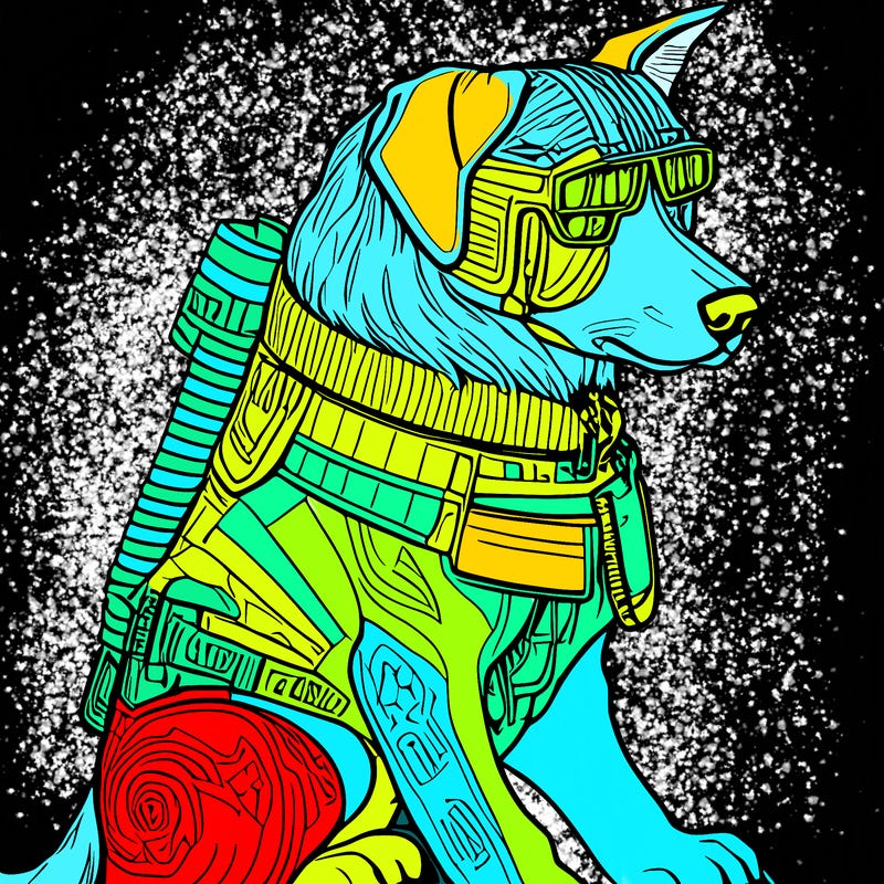 cyber punk dog