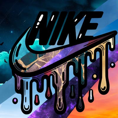dripping nike logo