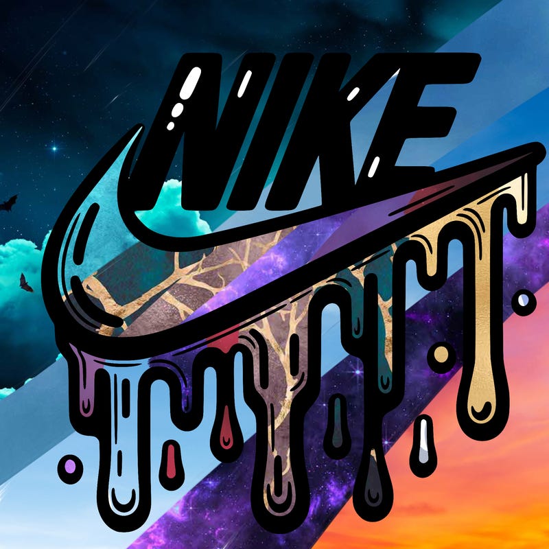 dripping nike logo