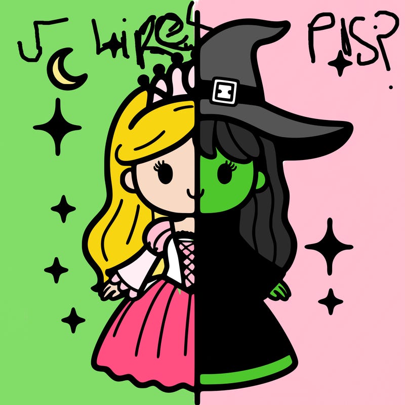 split princess and witch