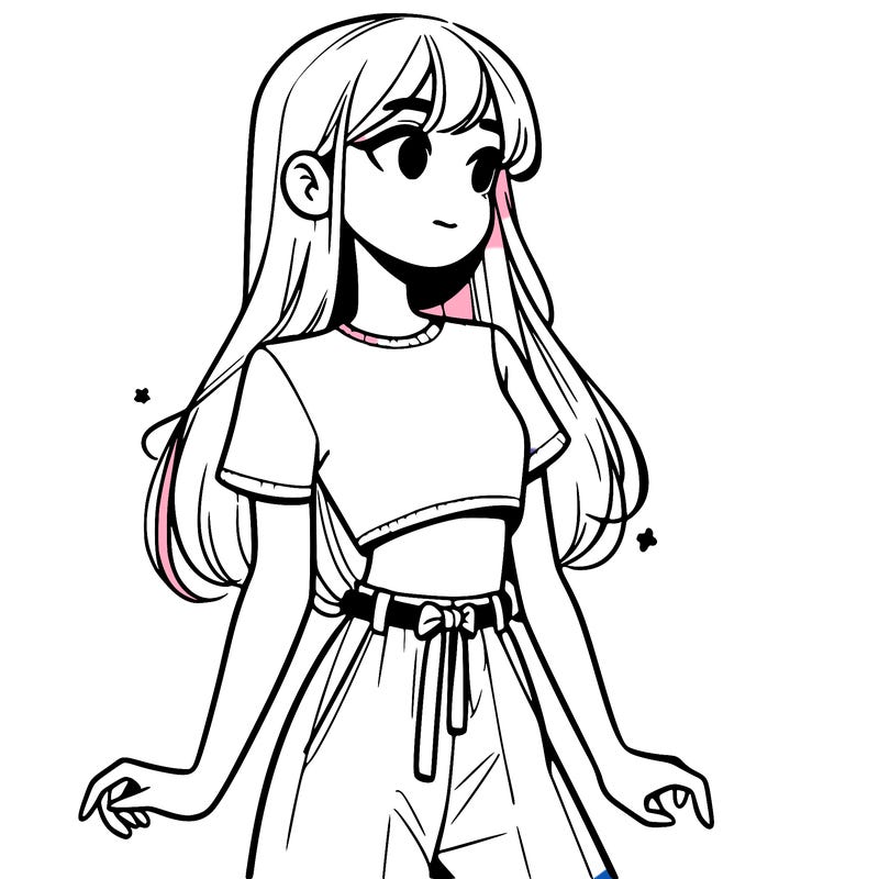 girl in a cute crop top